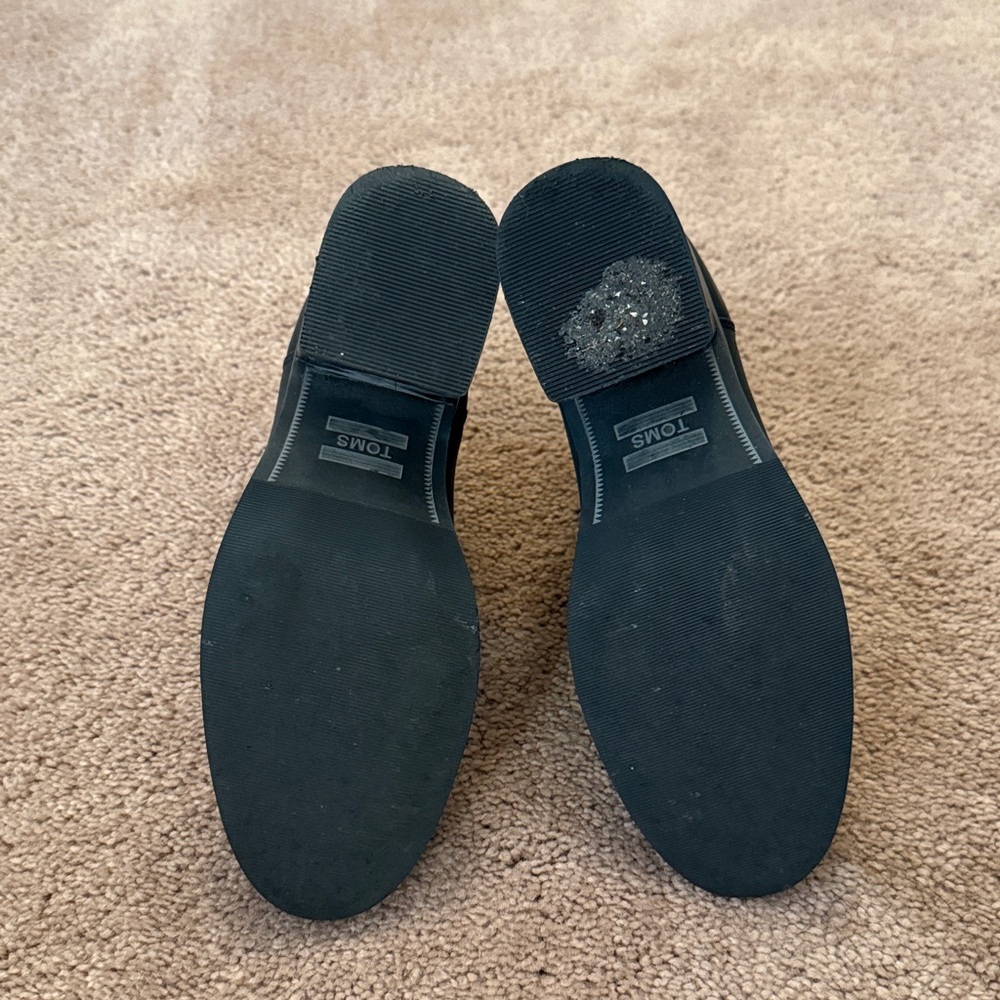Toms Black Esme Heeled Leather Boots 6.5 - Picture 9 of 13